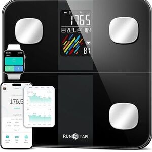 Pre Loved RunStar Smart Scale for Body Weight and Fat Percentage. Measures BMI